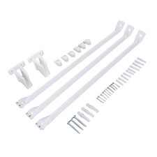 3PCS Wire Shelf Brackets Set Steel Wire Shelving Support Bracket With 6 Clamps A