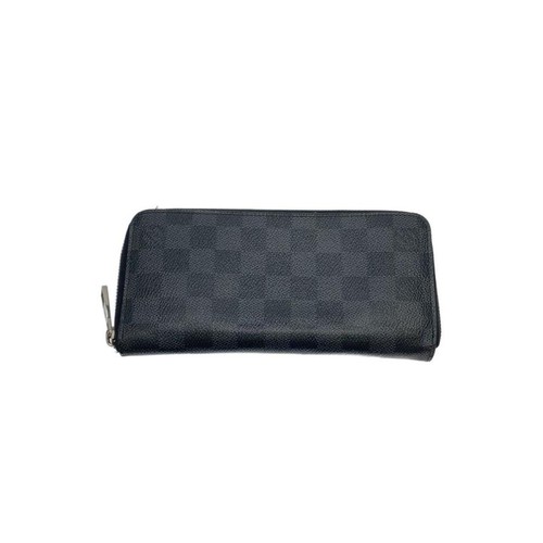 Used LOUIS VUITTON◆Zippy Wallet Vertical_Damier Graphite/PVC/BLK/Men's//