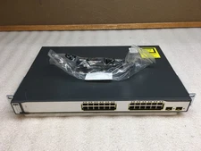 Cisco WS-C3750-24PS-S 24 Port 10/100 Ethernet Switch With Rack Ears