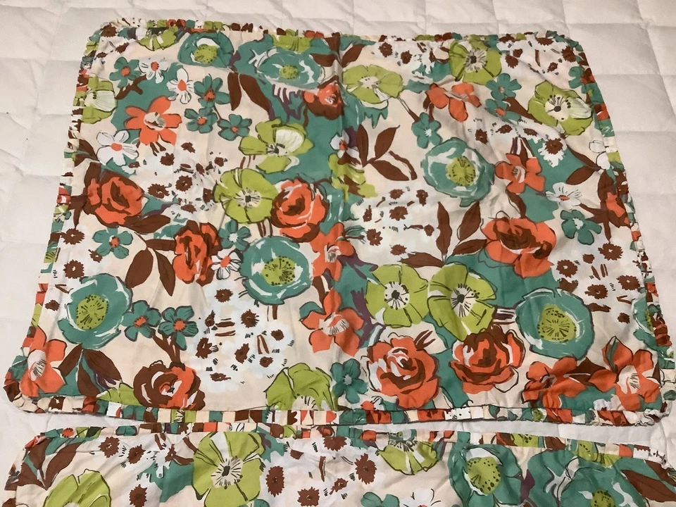 Juego de 2 fundas de almohada estándar florales coloridas con volantes Sferra 1891 Foto 2 de 4