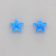 Blue Star FIRE OPAL Stud - Post Earrings - 925 STERLING SILVER 401e