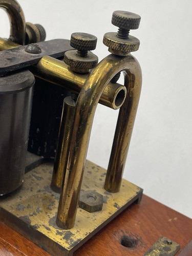 W.U. TEL CO Telegraph Sounder Vintage Original USA 24 Pictures! - Zdjęcie 17 z 24