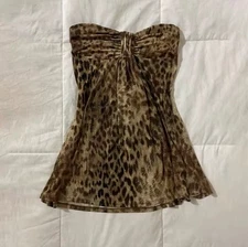 2000s Y2K Sleeveless Leopard Print Top Women
