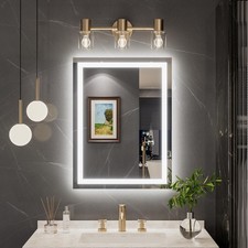 24x32 LED Mirror for Bathroom,Backlit  Front lit,Lighted Mirrors for Bathroo...
