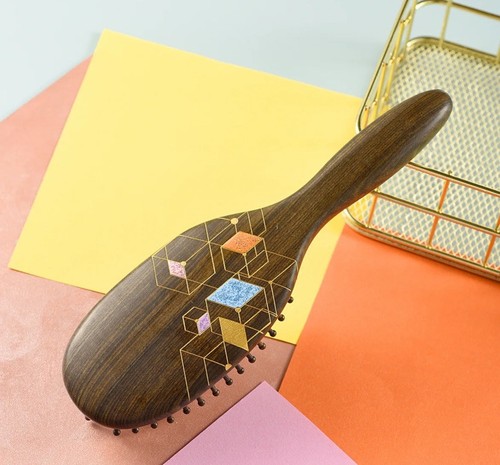 Cepillo de pelo de madera de madera TAN MUJIANG COJÍN DE CELOSÍA CEPILLO DE PELO desenredante hecho a mano - Imagen 9 de 9