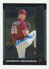Anthony Shumaker Signed 1999 Bowman Chrome Card #417 Auto Phillies Autograph COA