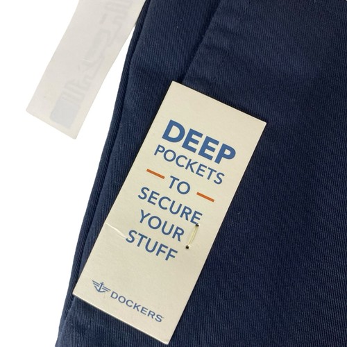 DOCKERS Mens Pants Size 33x30 Navy Easy Khaki Slim Taper Comfort Waistband - Picture 5 of 14