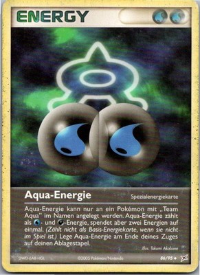 Pokémon Aqua Energie 86/95 EX Team Magma vs Team Aqua 2005 Deutsch