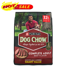 Purina Dog Chow Complete Adult Dry Dog Food for Adult Dogs, Kibble Beef 32 lb. 1.03 per pound