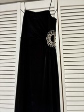 Windsor Women’s S Black One Shoulder Sleeveless Long Maxi Dress Beaded