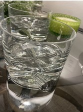 Vintage Krosno Poland Clear Crystal Round Can...
