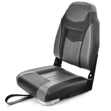 High Back Folding Boat Seats w/ Black Grey Sponge Cushion & Flexible Hinges