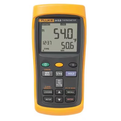 Fluke Fluke-54-2 B Thermometer, Lcd, 2.5 In, Thermocouple