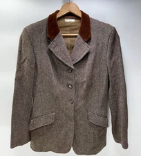 Harry Hall of London Brown Tweed Wool Equestrian Riding Jacket- Women's S-M????
