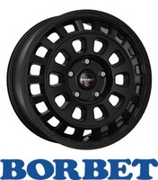 4X Borbet CW7 7,0X17 5/120 ET55 Black Matt Alufelgen