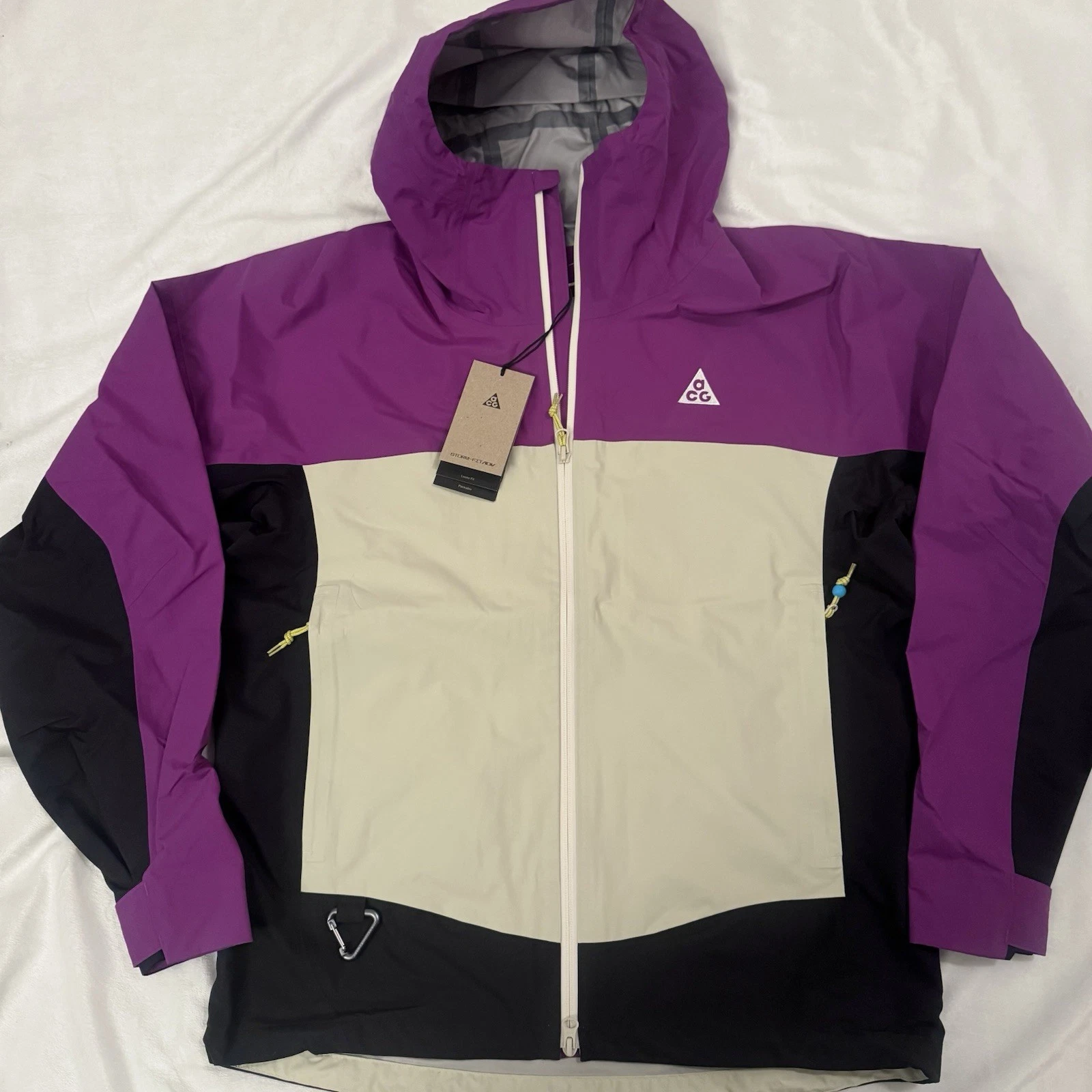 Nike ACG Morpho Storm-Fit ADV Rain Jacket $275 Sz Small Berry Black HJ2687-505