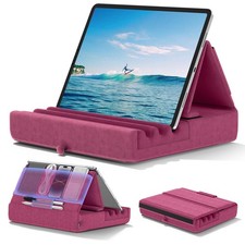 Tablet Pillow Holder, Foldable iPad Stand for Lap, Bed and Desk -Tablet Soft ...