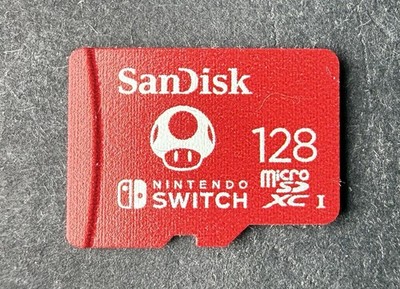 NINTENDO SWITCH || SANDISK 128 GB MICRO SD KARTE TOAD FORMATIERT ORIGINAL ||