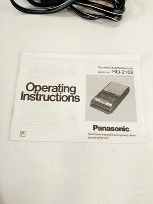 Panasonic RQ-2102 Portable Cassette Recorder - Black for sale