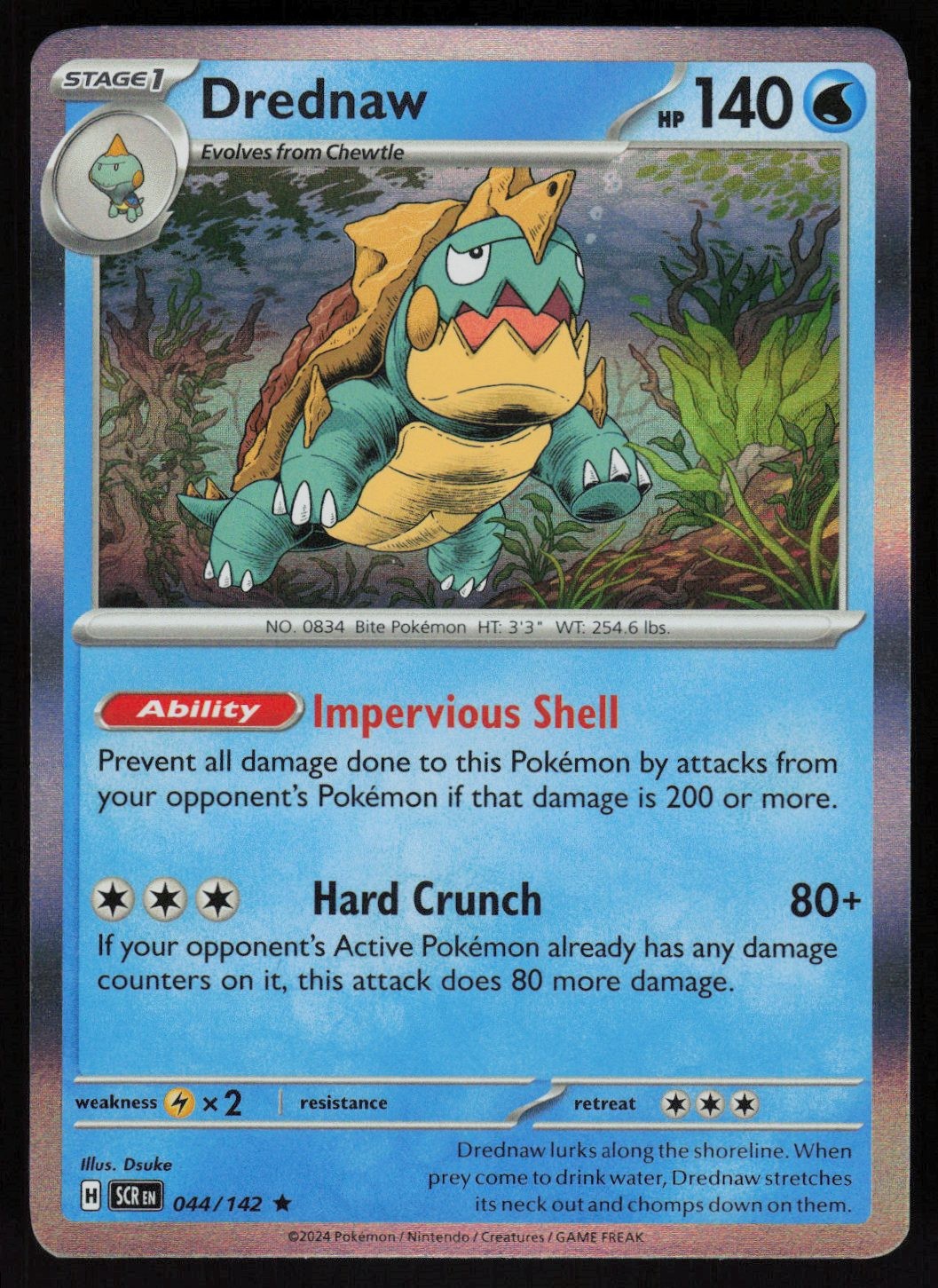 Drednaw Holofoil Stellar Crown 044/142 NM