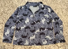 Kerrits Kids Gray Black Long Sleeve Equestrian Horse Riding Shirt Size XL