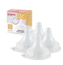 Silicone Nipple SS with Latch-On Line Natural Feel 0 Months 4 Counts