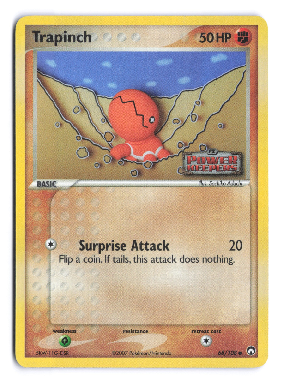 Pokemon Trapinch Power Keepers 68/108 Reverse Holo MP