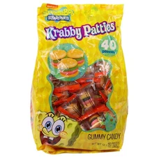 Nickelodeon SpongeBob Squarepants Krabby Patty Gummy Candy, Individually Wrap...