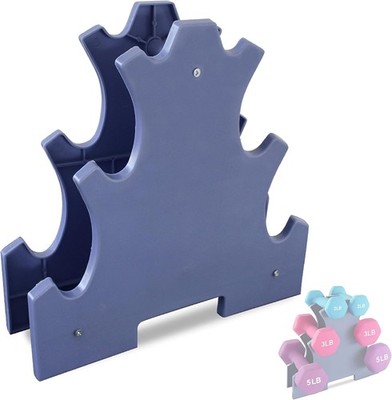 3 Tier Dumbbell Rack Stand Compact Free Weight Dumbbell Holder Home Gym