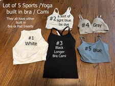 Yoga Bra Sports Bra Yoga Cami Sports Cami Lot of 5 Bras Camis