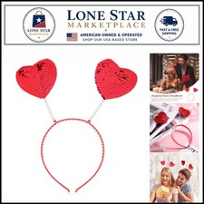 Versatile Red Sequin Heart Headband - Perfect for Valentine's  All Festivities