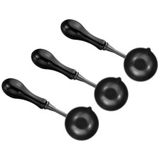 4" Wax Seal Spoon, 3Pcs Painted Wax Sealing Melting Spoon, Black