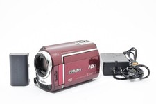 JVC GZ-MG330 30GB HDD MicroSD 32x Optical Zoom Camcorder Red Used Japan Tested