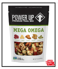 Gourmet Nut Power Up Mega Omega Trail Mix Non-GMO Vegan Gluten Free 14 oz 9.65 per gallon