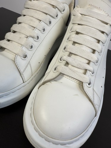 Alexander Mcqueen Men's Oversized Sneakers Leather Shoes White Size 42.5 D - Picture 14 of 24