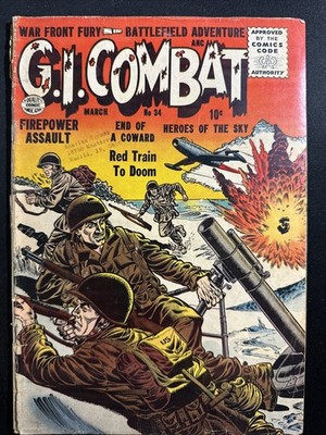 GI Combat #34 1956 Silver Age War Comic Quality Comics 1st Print Fair/Good *A9