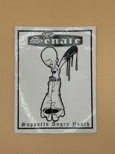 Senate Skate Vintage Inline Original Stickers Support Angry Youth Grunge