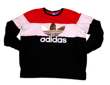 Vintage Adidas Pullover Striped Sweatshirt Retro Men's Size Large