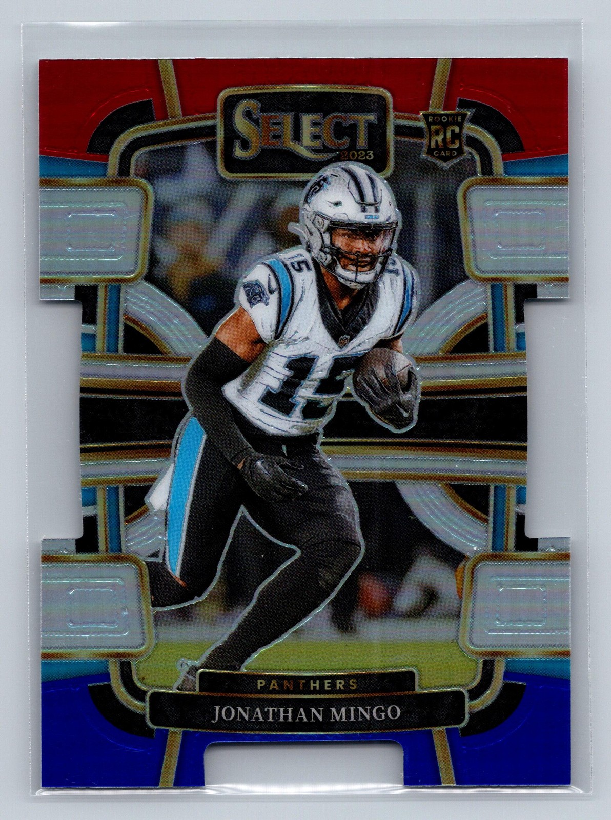 2023 Panini Select Jonathan Mingo Red and Blue Prizms Die Cuts #16