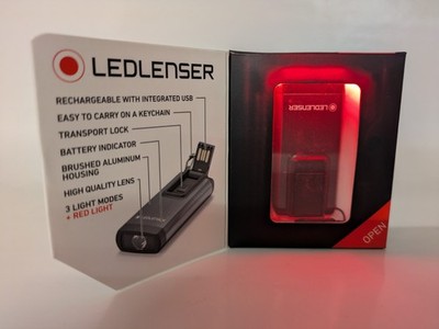 Ledlenser K6R LED-Schlüsselanhängerlampe Anthrazit   Weißes & Rotes Licht