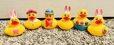 Easter Bunny Spring 2.5  Rubber Duck Ducky Set Lot of 6
