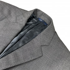 Brooks Brothers Men  s Regent 100 Wool 2-Button Blazer Gray Plaid   Italy   38R