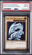 2025 YU-GI-OH! OP28-OTS TOURNAMENT PACK 28 #EN001 BLUE-EYES WHITE DRAGON PSA 8