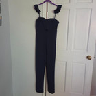 Society + Stitch Women's Navy Solid Strap Accent One-Piece Jumpsuit  — photo 1