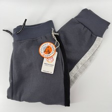 Free Planet Jogger Sweatpants Kids Size 14 Gray Black Colorblock Side Stripe NEW