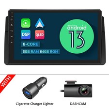 DVR+6GB+64GB Android 13 Autoradio CarPlay GPS Navi für 3er BMW E46 318 320d 325i
