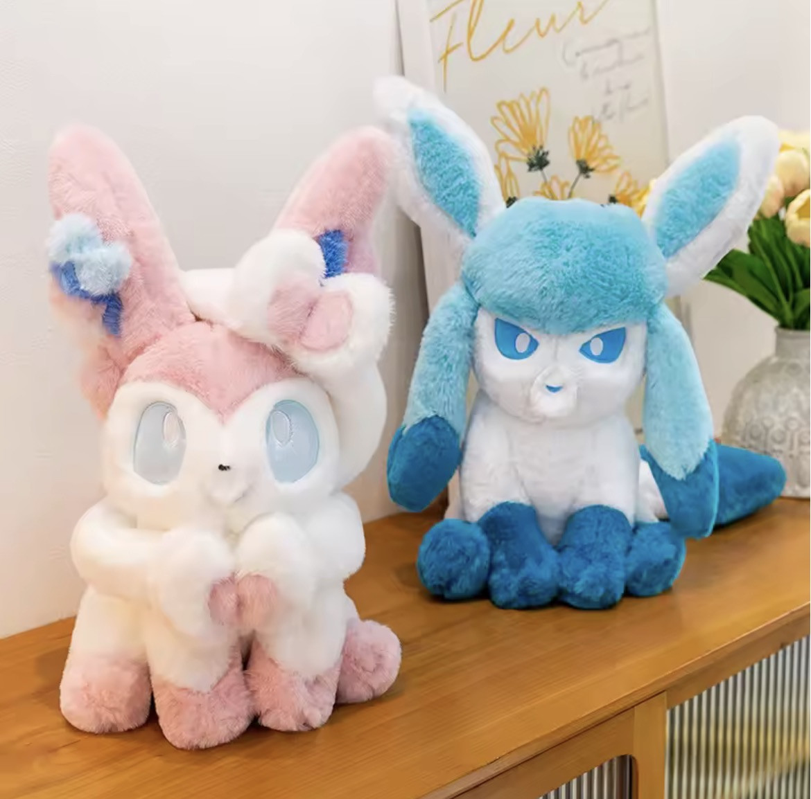 Pokemon Fluffy Sylveon Glaceon Plüschtier Kuscheltier 40 cm 50 cm Auswahl UK