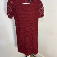 Lulus wine red lace dress size Small Floral New