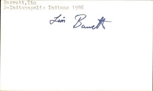 Tim Barrett signed 3x5 Karteikarte Cut Expos Autogramm Den