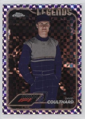 2024 Chrome Formula 1 Purple Checker Flag Refractor 17/199 David Coulthard 1i3m